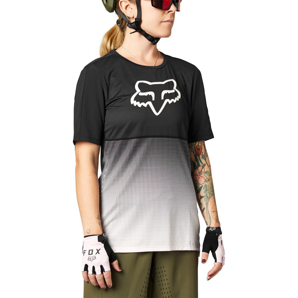 FOX MTB Womens Flexair SS Jersey Black/Pink Gr: M FOX MTB Womens Flexair SS Jersey Black/Pink Gr: M