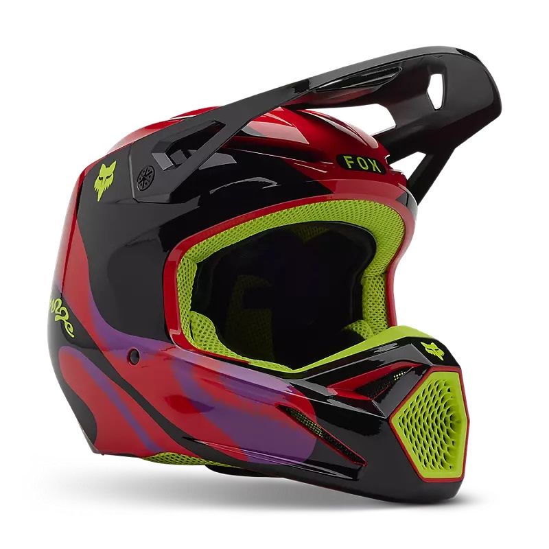"Ausverkauft" FOX MX-Helm V1 Emotion Fluoreszierendes Rot Gr:M 57/58cm "Ausverkauft" FOX MX-Helm V1 Emotion Fluoreszierendes Rot Gr:M 57/58cm