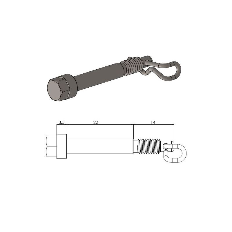Bremsbelagbolzen vorn Husqvarna TC50 17-23 Bremsbelagbolzen vorn Husqvarna TC50 17-23