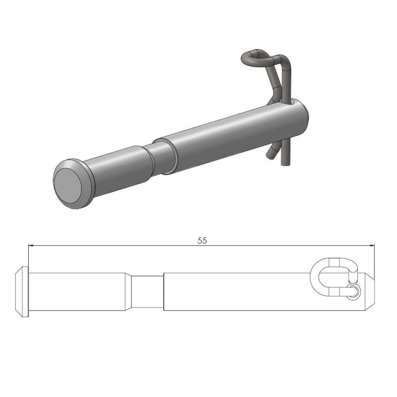 Bremsbelagbolzen vorn Husqvarna 125-501 mit Magura Bremse 18-21 Bremsbelagbolzen vorn Husqvarna 125-501 mit Magura Bremse 18-21
