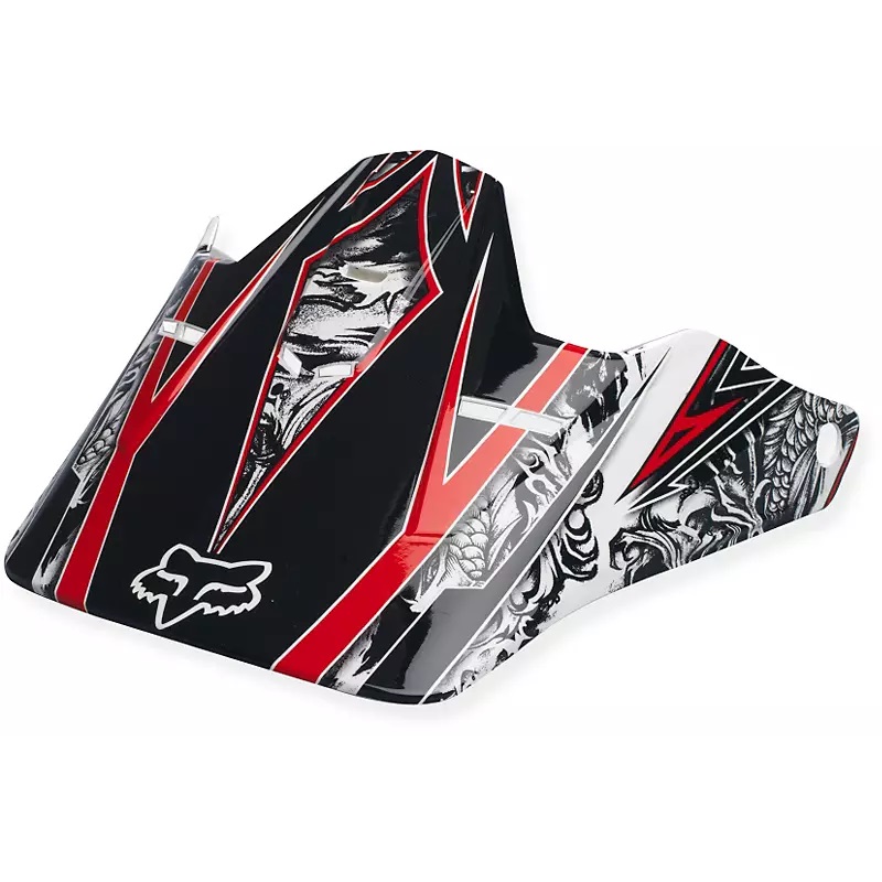FOX V1 Print Razor Helm Ersatzschirm Black/Red