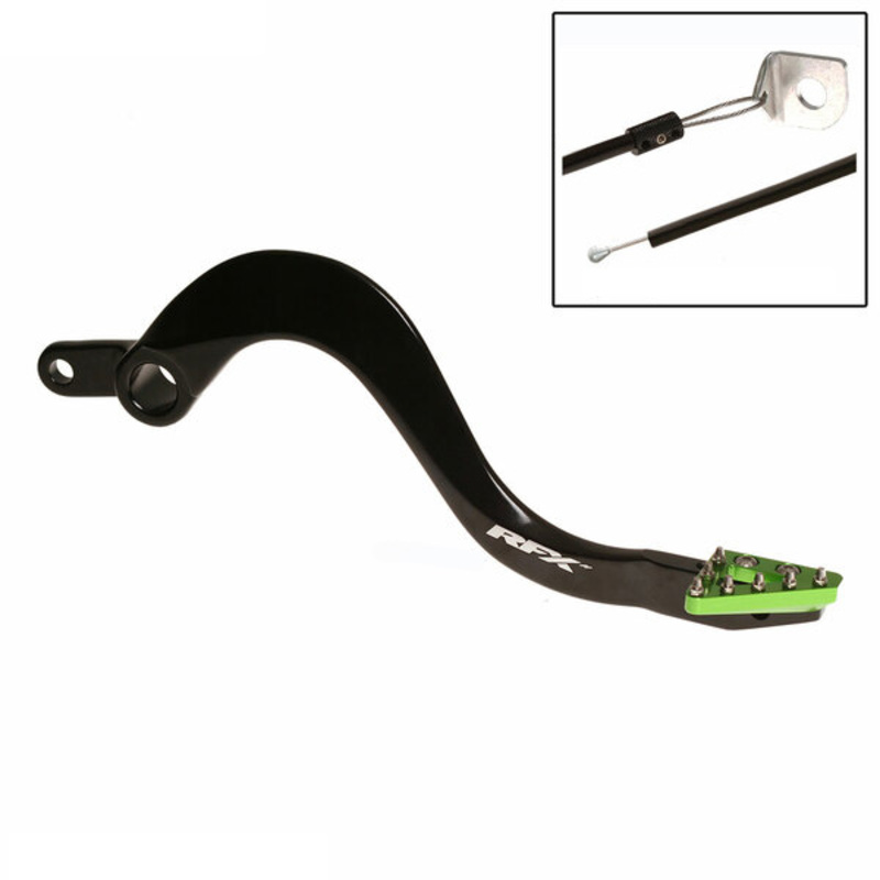 RFX Pro ST Fußbremshebel (Schwarz/Grün) - Kawasaki KX85 01-25 RFX Pro ST Fußbremshebel (Schwarz/Grün) - Kawasaki KX85 01-25