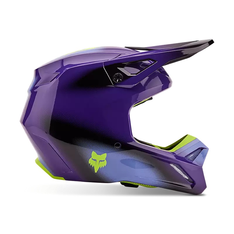 FOX MX- Helm V1 Interfere  Schwarz/Blau  Gr: S 55-56cm