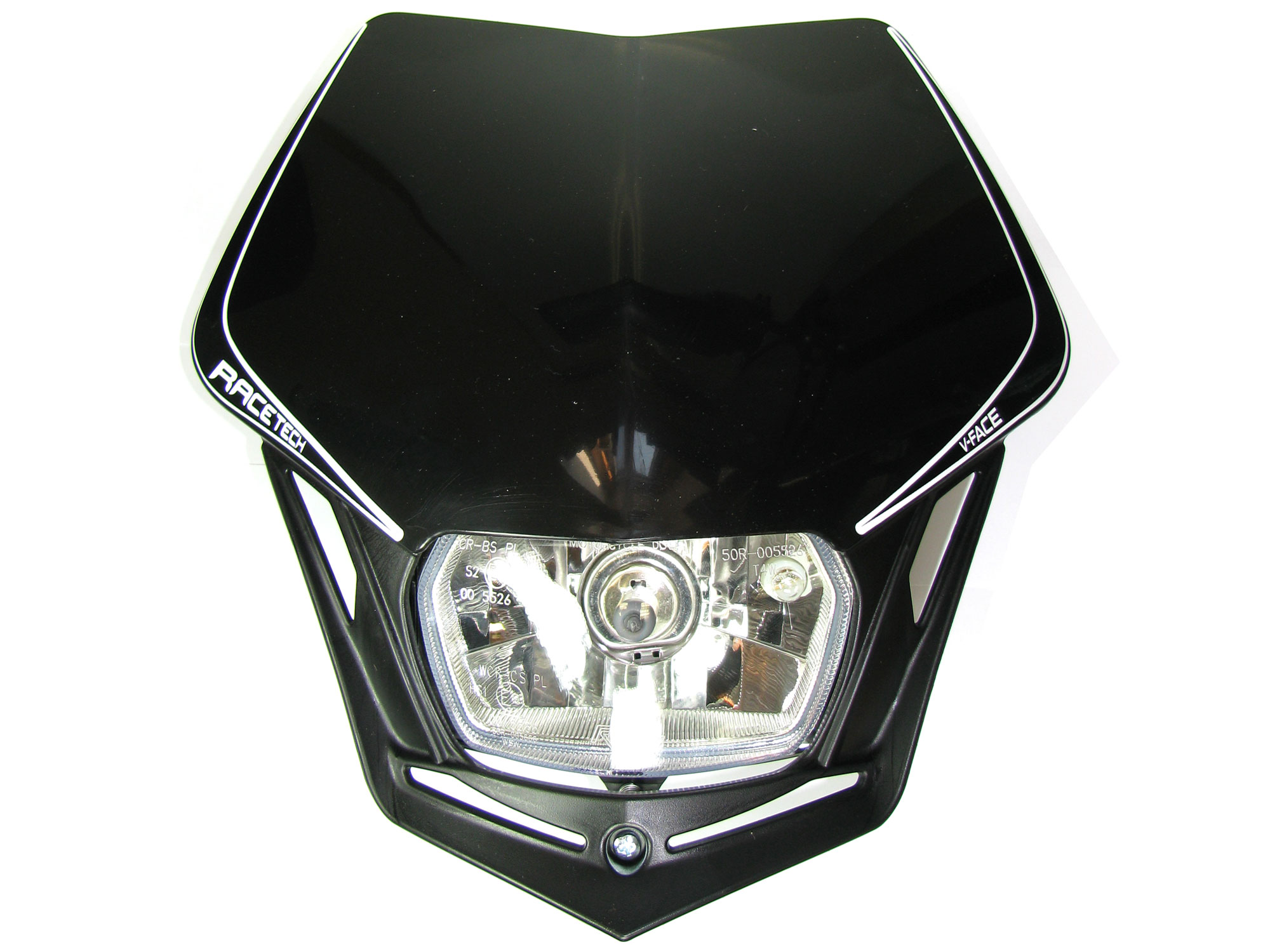 RACE TECH Lampenmaske V-Face schwarz (E)geprüft RACE TECH Lampenmaske V-Face schwarz (E)geprüft