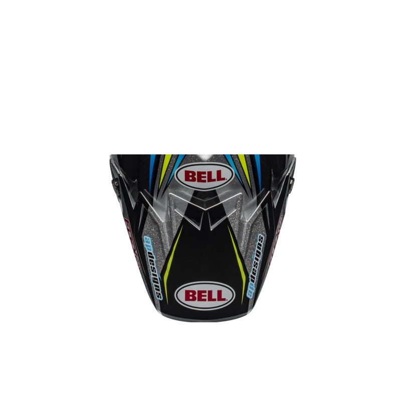 BELL Moto-9 Flex Pro Circuit Replica 19 Helmschild schwarz/grün BELL Moto-9 Flex Pro Circuit Replica 19 Helmschild schwarz/grün
