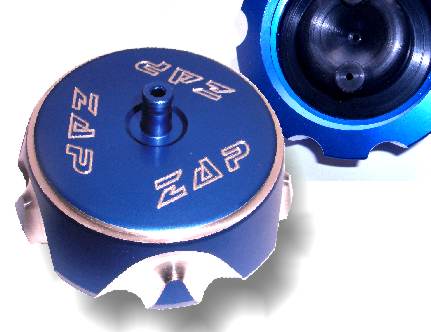 ZAP Aluminium Tankdeckel CR, KX(F)-05, RM(Z) -05, RMZ 250/450 10- blau ZAP Aluminium Tankdeckel CR, KX(F)-05, RM(Z) -05, RMZ 250/450 10- blau