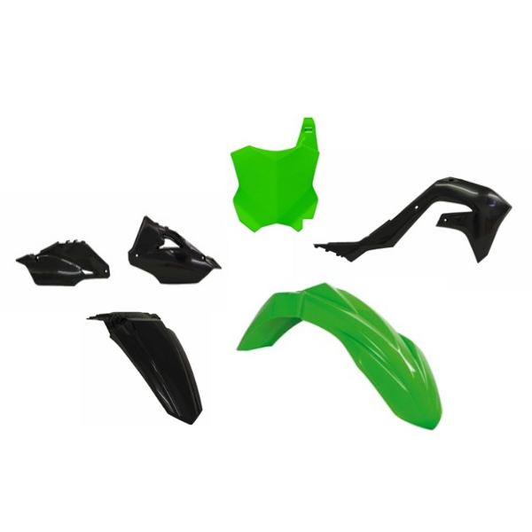 Rtech Plastikkit Kawasaki KX 450 19-23, 250 21-24 Grün/Schwarz 5 tlg.