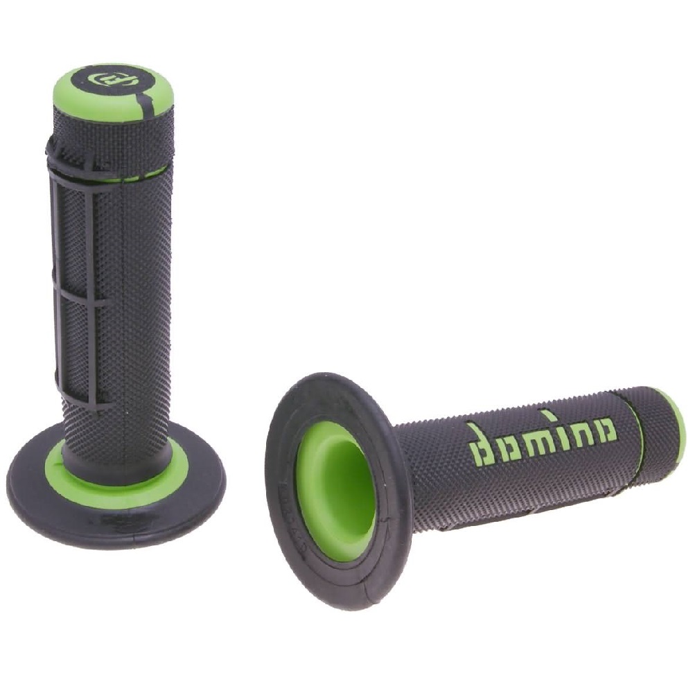 DOMINO Off-Road Griffgummis Halbwaffel schwarz/grün DOMINO Off-Road Griffgummis Halbwaffel schwarz/grün