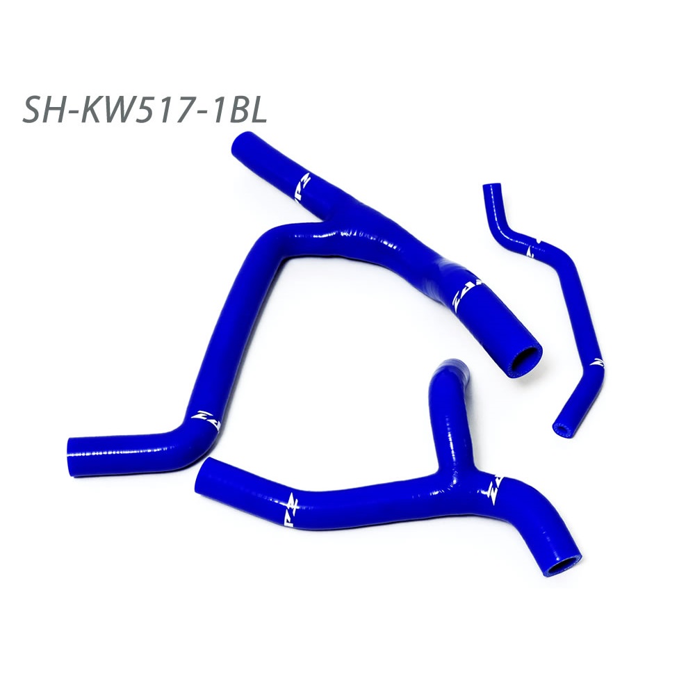 Silikon-Kühlerschlauch Kawasaki KXF450 09- 15 blau Y-Kit Silikon-Kühlerschlauch Kawasaki KXF450 09- 15 blau Y-Kit
