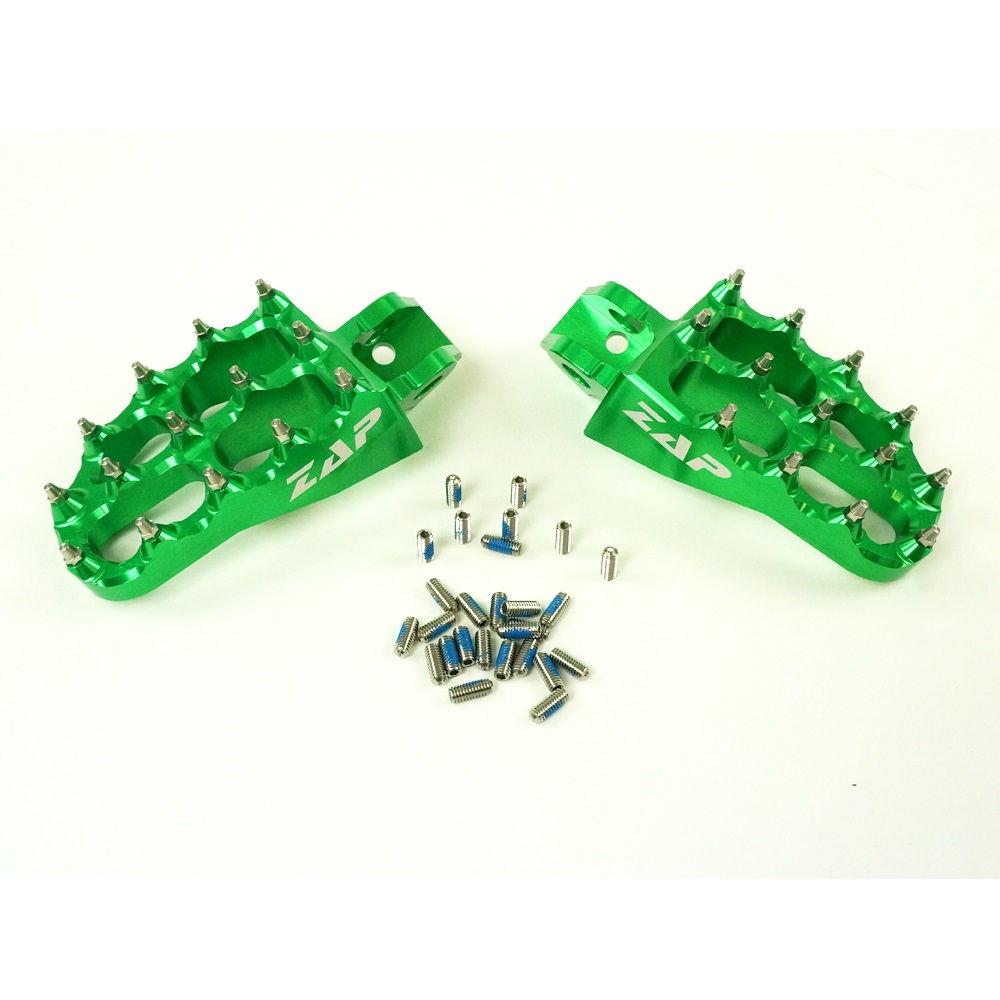 ZAP E-Peg Fußrasten KX85 02- grün ZAP E-Peg Fußrasten KX85 02- grün