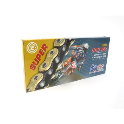 CZ 520 Premium MX Kette Zugfestigkeit 35800 N, Gewicht 1,75 Kg 118Glieder mit Clipschloss CZ 520 Premium MX Kette Zugfestigkeit 35800 N, Gewicht 1,75 Kg 118Glieder mit Clipschloss