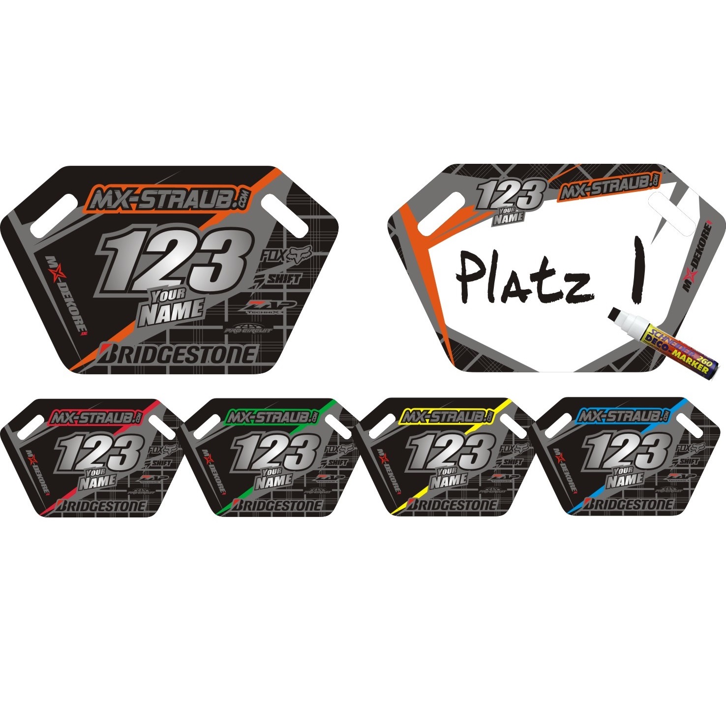 Pit Board MX-Straub in verschiedenen Farben Pit Board MX-Straub in verschiedenen Farben
