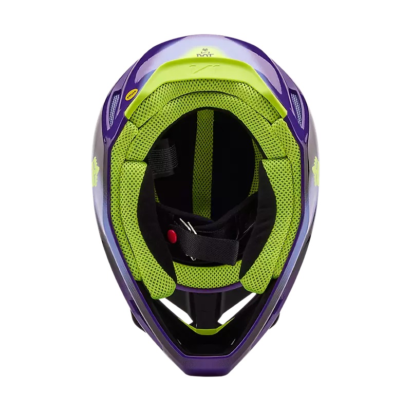 FOX MX- Helm V1 Interfere  Schwarz/Blau  Gr: S 55-56cm