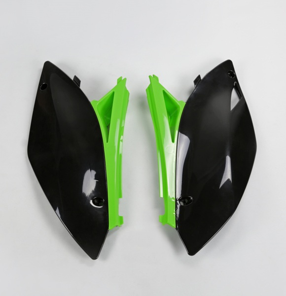 UFO Seitenteile für Kawasaki KX250F  09-12 Schwarz/Grün