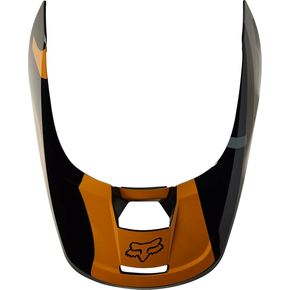 FOX V1 Skew Helm Ersatz-Schild schwarz/gold Gr: L