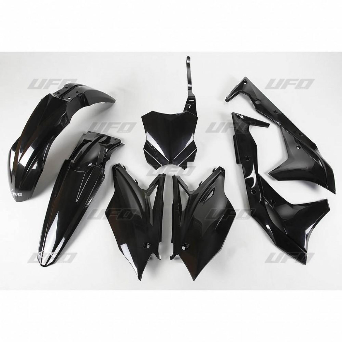 Plastikkit Kawasaki KXF250 17-> Schwarz Plastikkit Kawasaki KXF250 17-> Schwarz