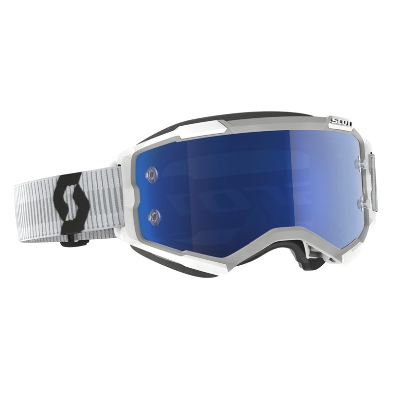 SCOTT Fury MX-Brille Weiß / Blau Chrome Works SCOTT Fury MX-Brille Weiß / Blau Chrome Works