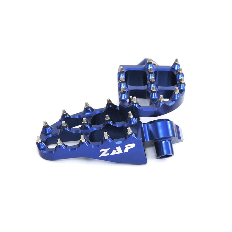 ZAP E-Peg Fußraste Yamaha, Gas Gas, KTM, HSQ ->2015 blau  *inkl. Federn*
