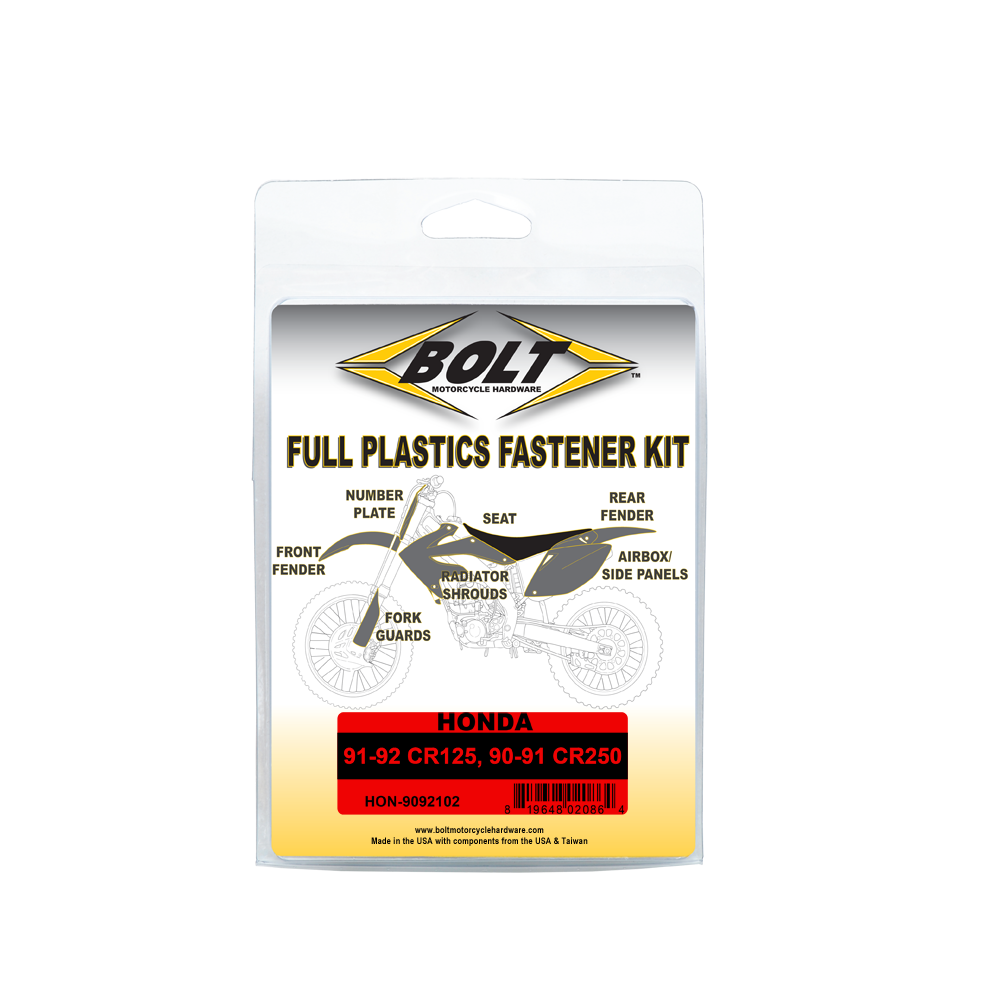 BOLT Schraubenkit für Plastikteile CR125 91-92 / CR250 90-91 BOLT Schraubenkit für Plastikteile CR125 91-92 / CR250 90-91