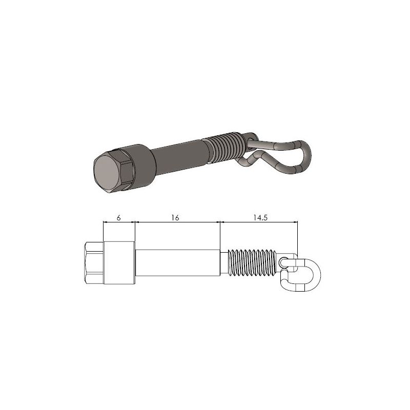 Bremsbelagbolzen hinten Husqvarna TC50 17-23 Bremsbelagbolzen hinten Husqvarna TC50 17-23