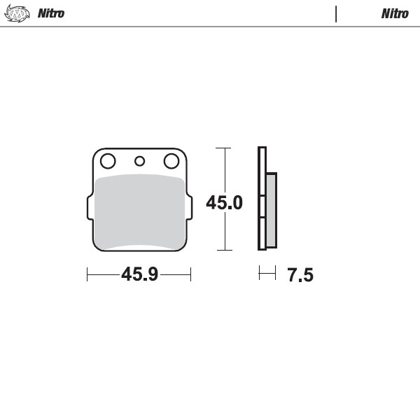 Bremsbeläge hinten KX80/85 98-> Nitro Serie Bremsbeläge hinten KX80/85 98-> Nitro Serie