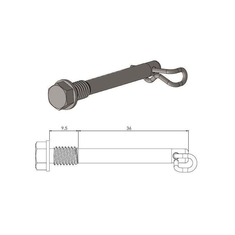Bremsbelagbolzen hinten Husqvarna TC85 14-20 Bremsbelagbolzen hinten Husqvarna TC85 14-20