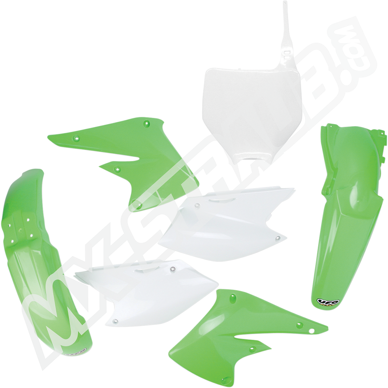 UFO Plastik-Kit Kawasaki KXF250 04-05 original Farbe UFO Plastik-Kit Kawasaki KXF250 04-05 original Farbe