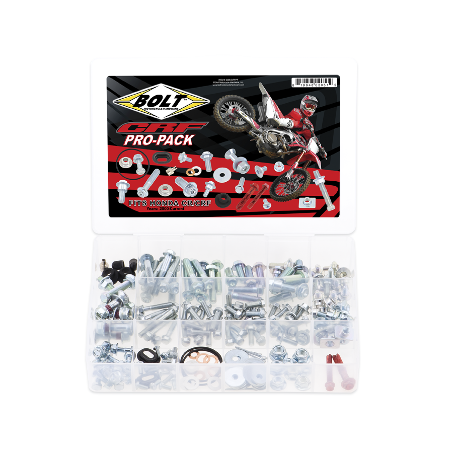 BOLT Pro-Pack Schraubenkit Honda CR(F) 2000-, 210-teilig BOLT Pro-Pack Schraubenkit Honda CR(F) 2000-, 210-teilig