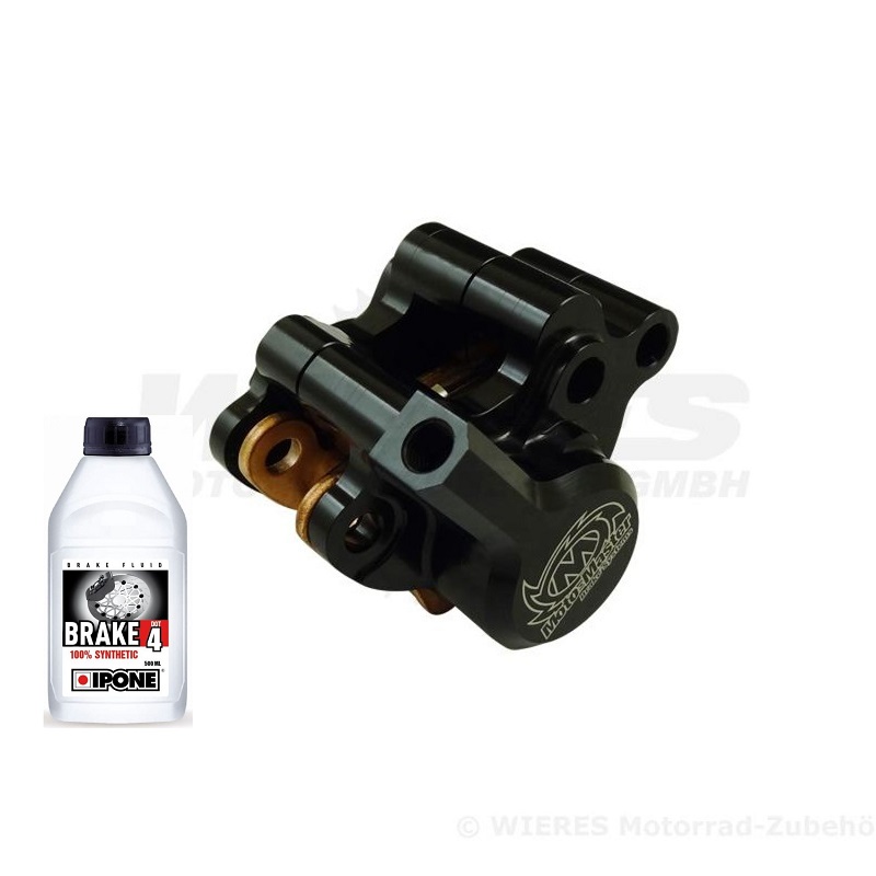 Moto Master 2 Kolben-Bremssattel hinten KTM SX65 09-22 incl. Beläge und 500ml Bremsflüssigkeit DOT4 Moto Master 2 Kolben-Bremssattel hinten KTM SX65 09-22 incl. Beläge und 500ml Bremsflüssigkeit DOT4