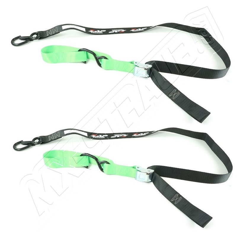 ZAP Spanngurte 2-teilig, 40mm breit, Soft Hook -Made in USA- Grün ZAP Spanngurte 2-teilig, 40mm breit, Soft Hook -Made in USA- Grün