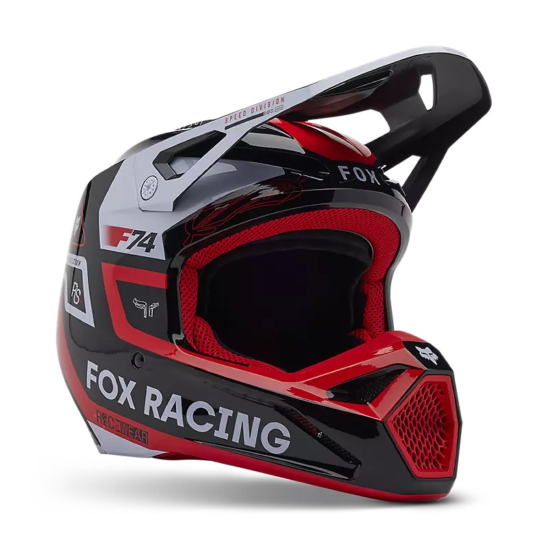 "Ausverkauft" FOX MX-Helm V1 Race Spec Fluoreszierendes Rot "Ausverkauft" FOX MX-Helm V1 Race Spec Fluoreszierendes Rot