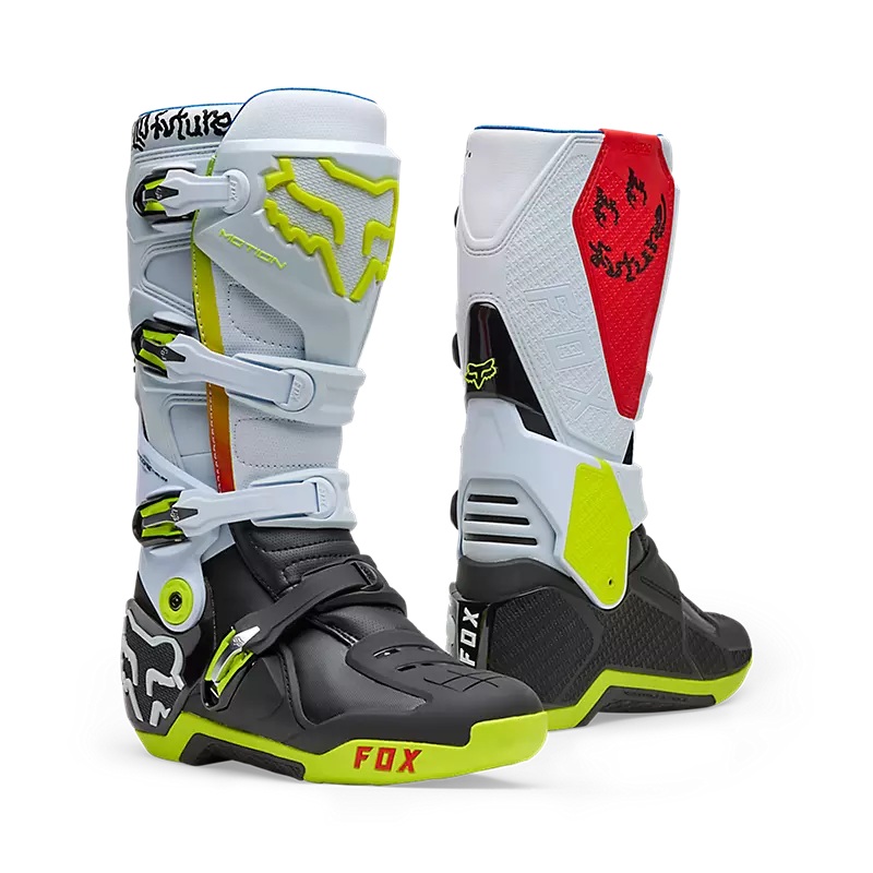 FOX Motion Hello Future MX-Stiefel Rot/Schwarz/Weiß FOX Motion Hello Future MX-Stiefel Rot/Schwarz/Weiß