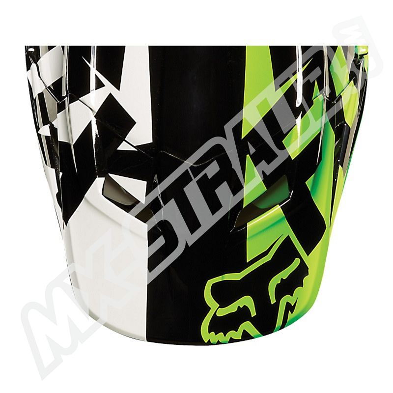 FOX V1 Helmet Visor Race Black/Green Gr: M/L FOX V1 Helmet Visor Race Black/Green Gr: M/L