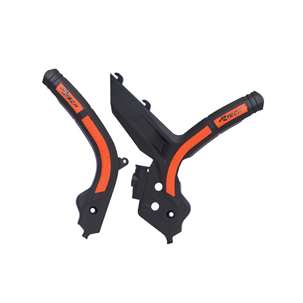 Rtech Grip Rahmenschützer für KTM SX/F 19-22, EXC 20-23   Schwarz Orange