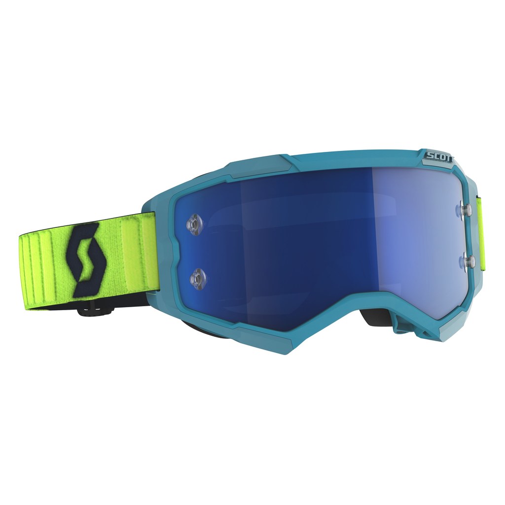 SCOTT Fury MX-Brille  Teal Blue/Neon Yellow / Electric Blue Chrome Works