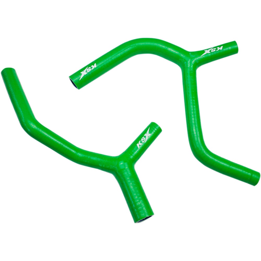 Silikon Kühlerschlauch Y Kit KXF450 16-18 / KX 450 19-> Grün Silikon Kühlerschlauch Y Kit KXF450 16-18 / KX 450 19-> Grün