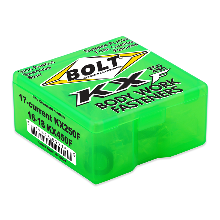 BOLT Schraubenkit für Plastikteile Kawasaki KX 250F 17-19, 450F 16-18 BOLT Schraubenkit für Plastikteile Kawasaki KX 250F 17-19, 450F 16-18
