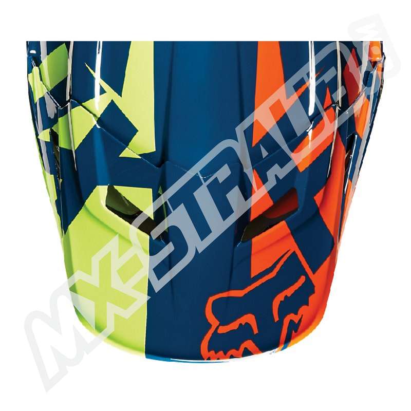 FOX V1 Helmet Visor Race Navy/Yellow Gr: M/L FOX V1 Helmet Visor Race Navy/Yellow Gr: M/L