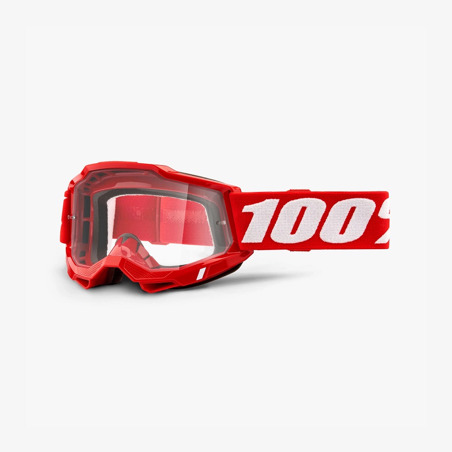 100% Accuri 2 Goggle Fluo Red - Clear Lens