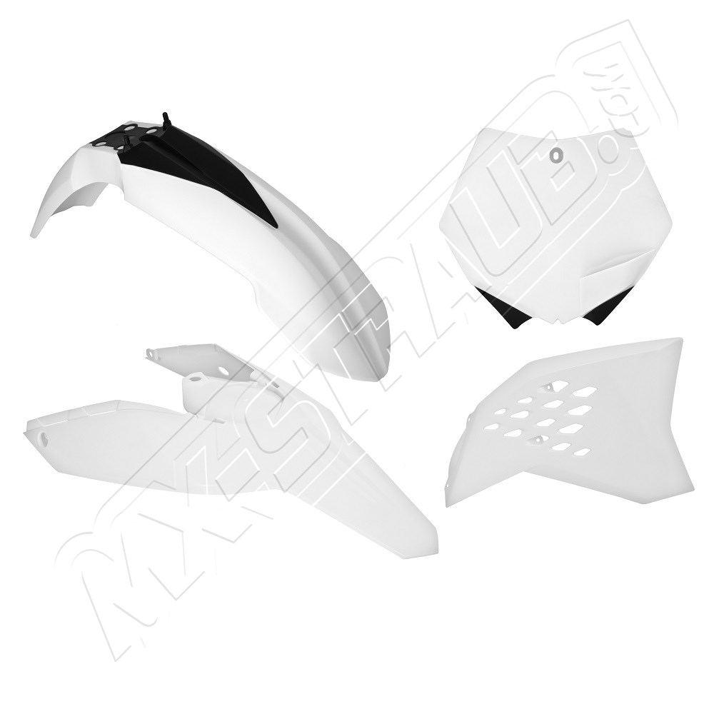 Plastikkit passend für KTM SX 07-10 EXC 08-11 weiß 4 tlg. Plastikkit passend für KTM SX 07-10 EXC 08-11 weiß 4 tlg.