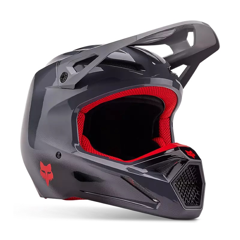 FOX MX-Helm V1 Interfere  Grau/Rot