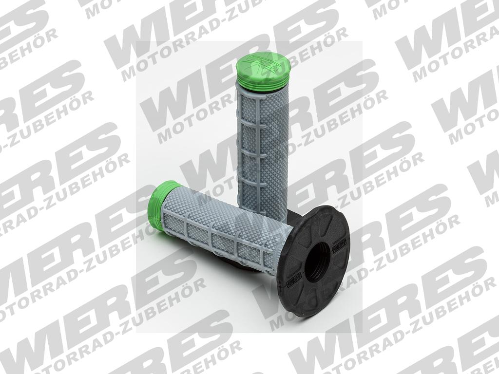 Pro Taper Half Waffle Tri-Density MX-Griffe grau/grün Pro Taper Half Waffle Tri-Density MX-Griffe grau/grün
