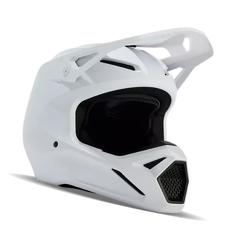 FOX V1 MX Helm Solid  matt weiß