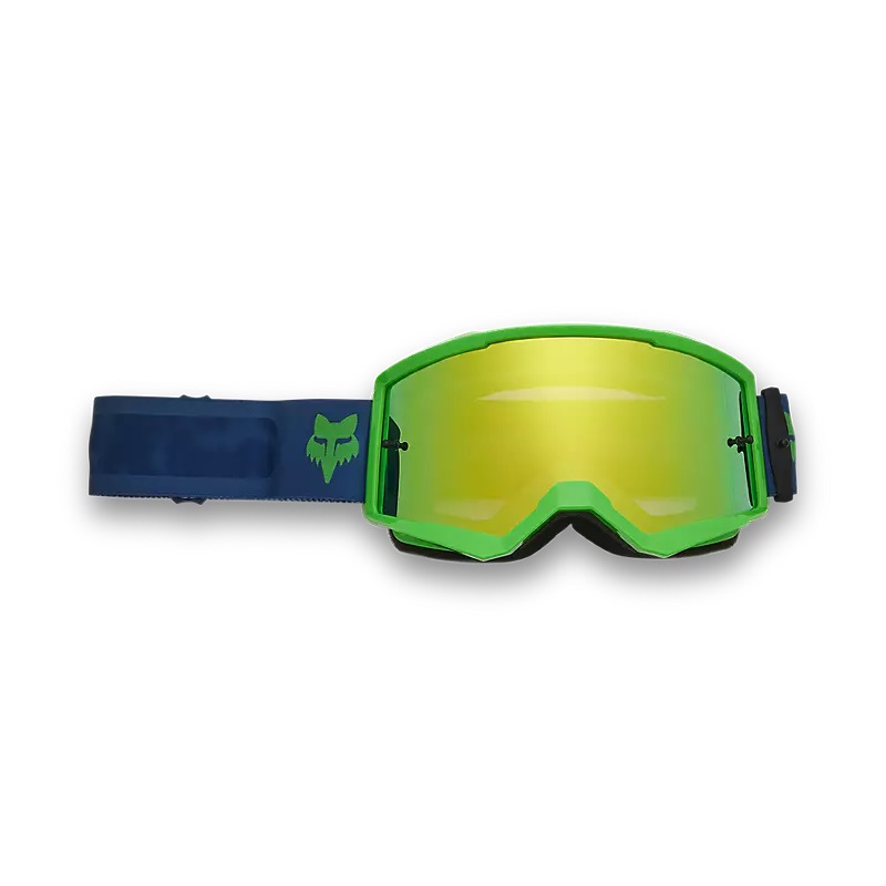 FOX MX-Brille Main Taunt mit verspiegelter Sichtscheibe Chrome Marineblau FOX MX-Brille Main Taunt mit verspiegelter Sichtscheibe Chrome Marineblau