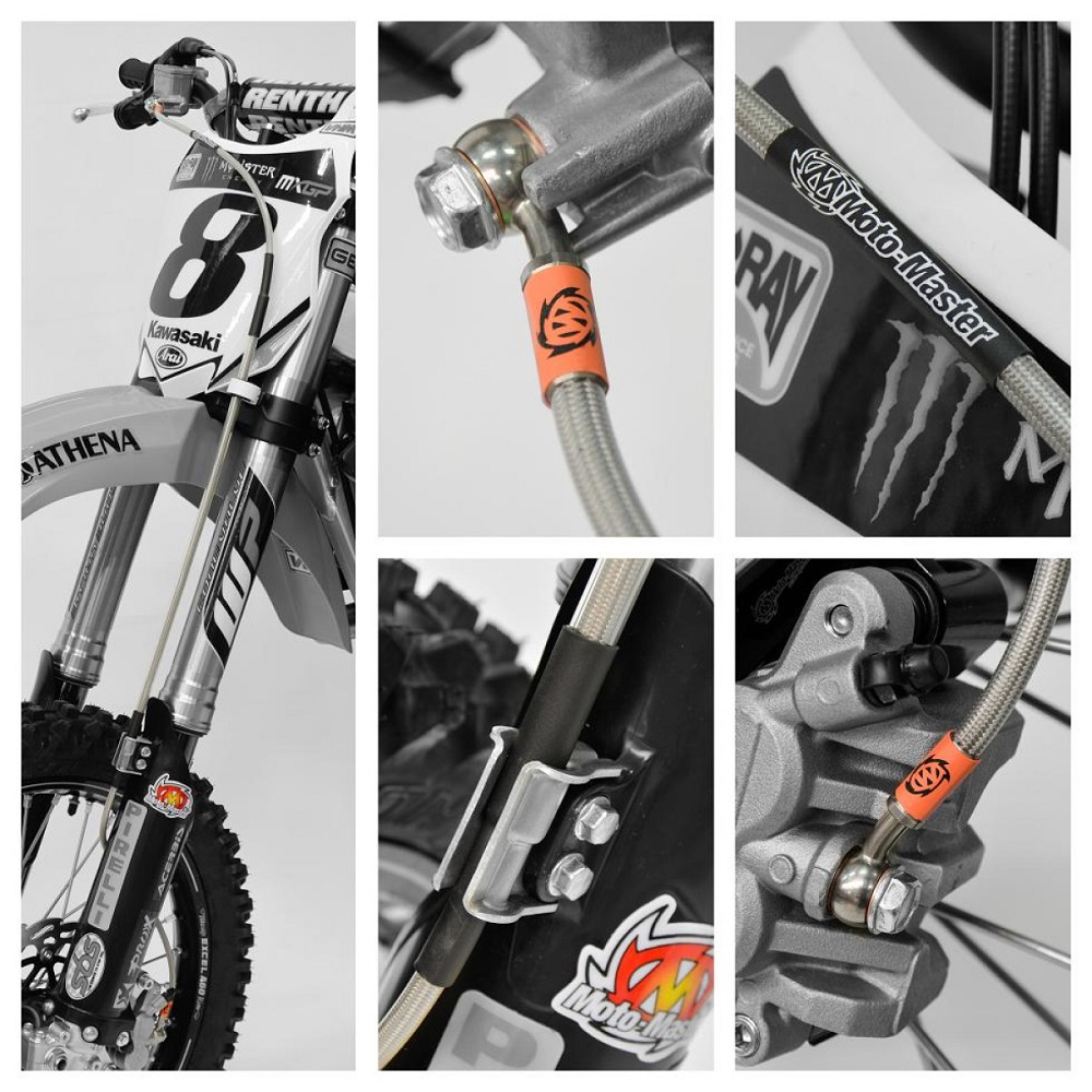 Stahlflex-Bremsleitung für KXF250 04-20/450 06-18 Vorderrad Stahlflex-Bremsleitung für KXF250 04-20/450 06-18 Vorderrad