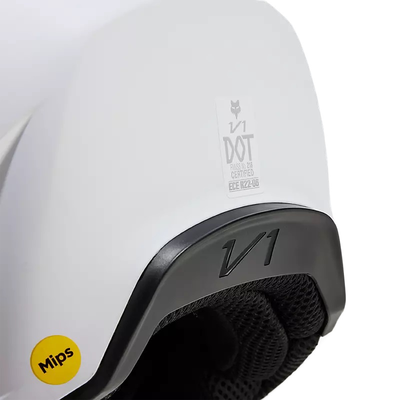 FOX V1 MX Helm Solid matt weiß FOX V1 MX Helm Solid matt weiß