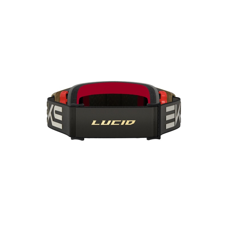 EKS Lucid Brille Flag Schwarz-Gold -Gold Verspiegeltes Glas