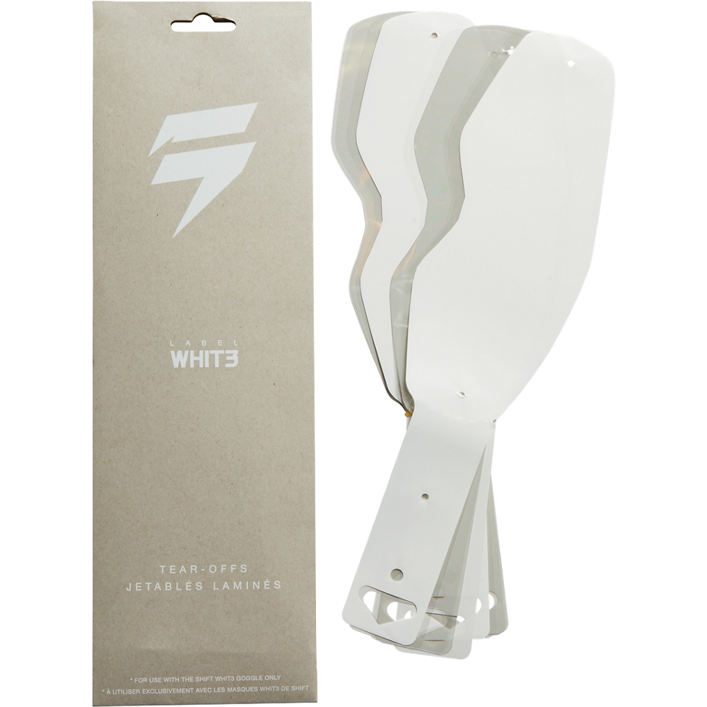 Shift Whit3 Goggle Standard Tear Offs Standard 20Pack Shift Whit3 Goggle Standard Tear Offs Standard 20Pack