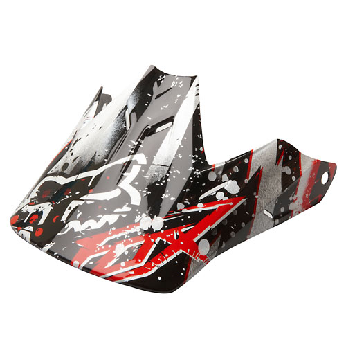 FOX V3 Riot Helmet Visor 11 black/red FOX V3 Riot Helmet Visor 11 black/red