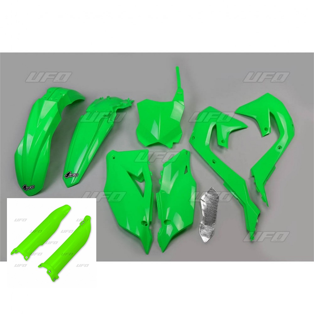 Plastikkit Kawasaki KXF450 19- 23 / 250 19-24 Neon Grün 6tlg Plastikkit Kawasaki KXF450 19- 23 / 250 19-24 Neon Grün 6tlg